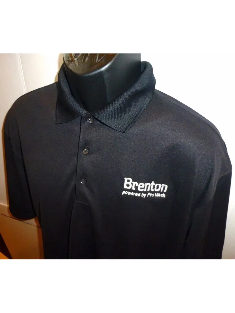 Currie by Brenton Powered By Pro Mach Black Nike Golf Dri-Fit Polo Shirt Large